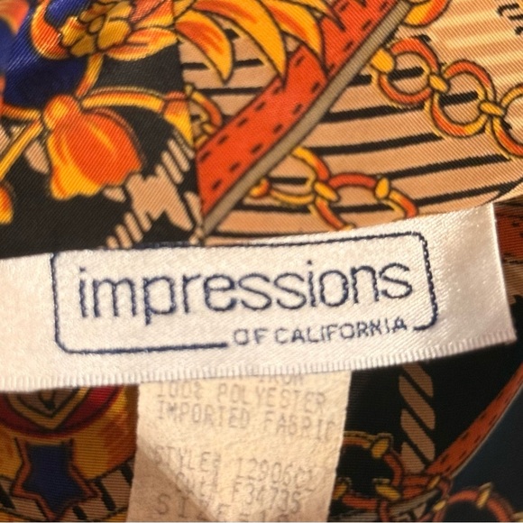 Impressions Vtg Style Women’s Top/Blazer Size 10 Long Sleeves Padded Shoulders - Picture 5 of 16